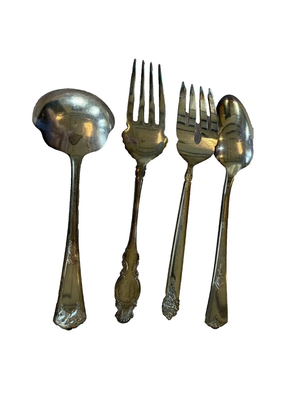 Silver Plated Misc Ornate Serving Pieces SET OF FOUR Vintage